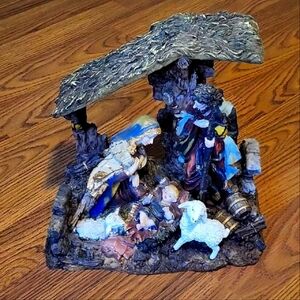 Religious Ornament 2007 Interiors Behold A Child Is Born Nativity Scene 55053
